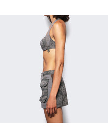 Marine Serre | Women | Regenerated Bandeau Top | Dark Grey