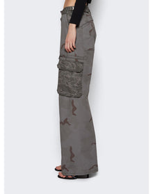 Marine Serre | Women | Regenerated Cargo Pants | Dark Grey