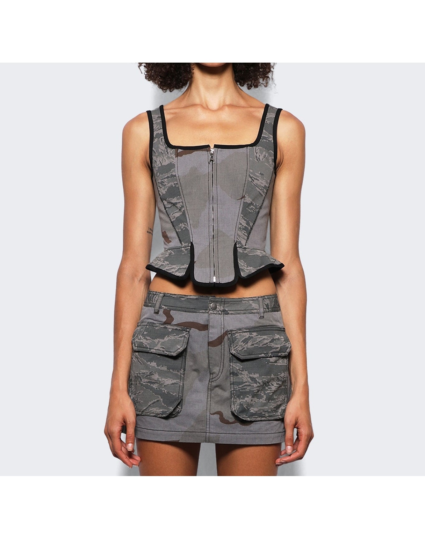 Marine Serre | Women | Regenerated Corset | Dark Grey