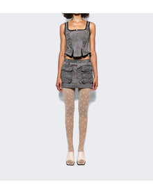 Marine Serre | Women | Regenerated Corset | Dark Grey