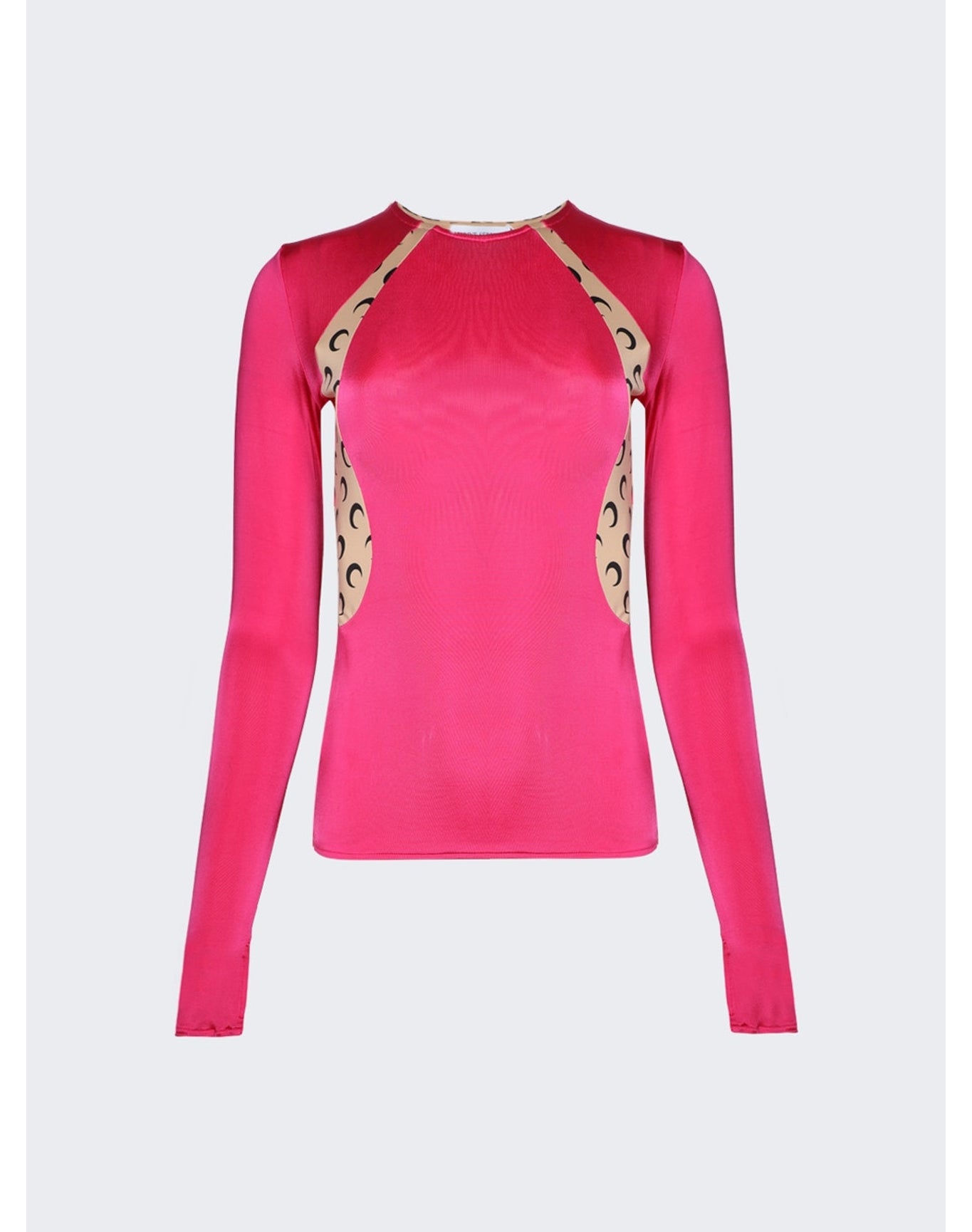 Marine Serre | Women | Regenerated Long Sleeve Top | Fuchsia