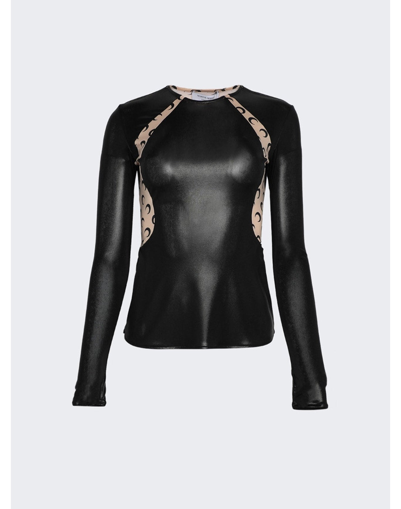 Marine Serre | Women | Regenerated Long Sleeve Top | Tan