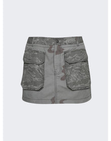 Marine Serre | Women | Regenerated Mini Skirt | Grey