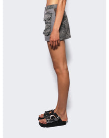Marine Serre | Women | Regenerated Mini Skirt | Grey