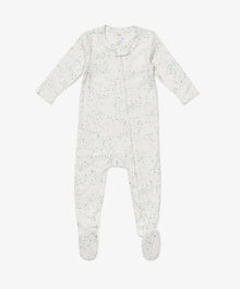 Kids Unisex | Marley Zip Pajama | Green/White