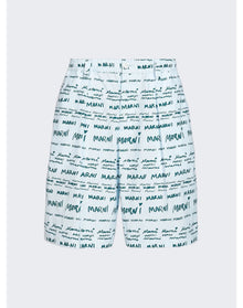 Marni | Men | Cotton Poplin Shorts | Arctic Blue