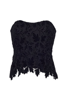 Martin Top | Black Velvet Lace