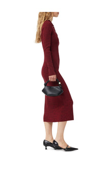 Melange Rib Polo Dress | High Risk Red