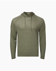 Men | Aaron Linen Hoodie | Sage
