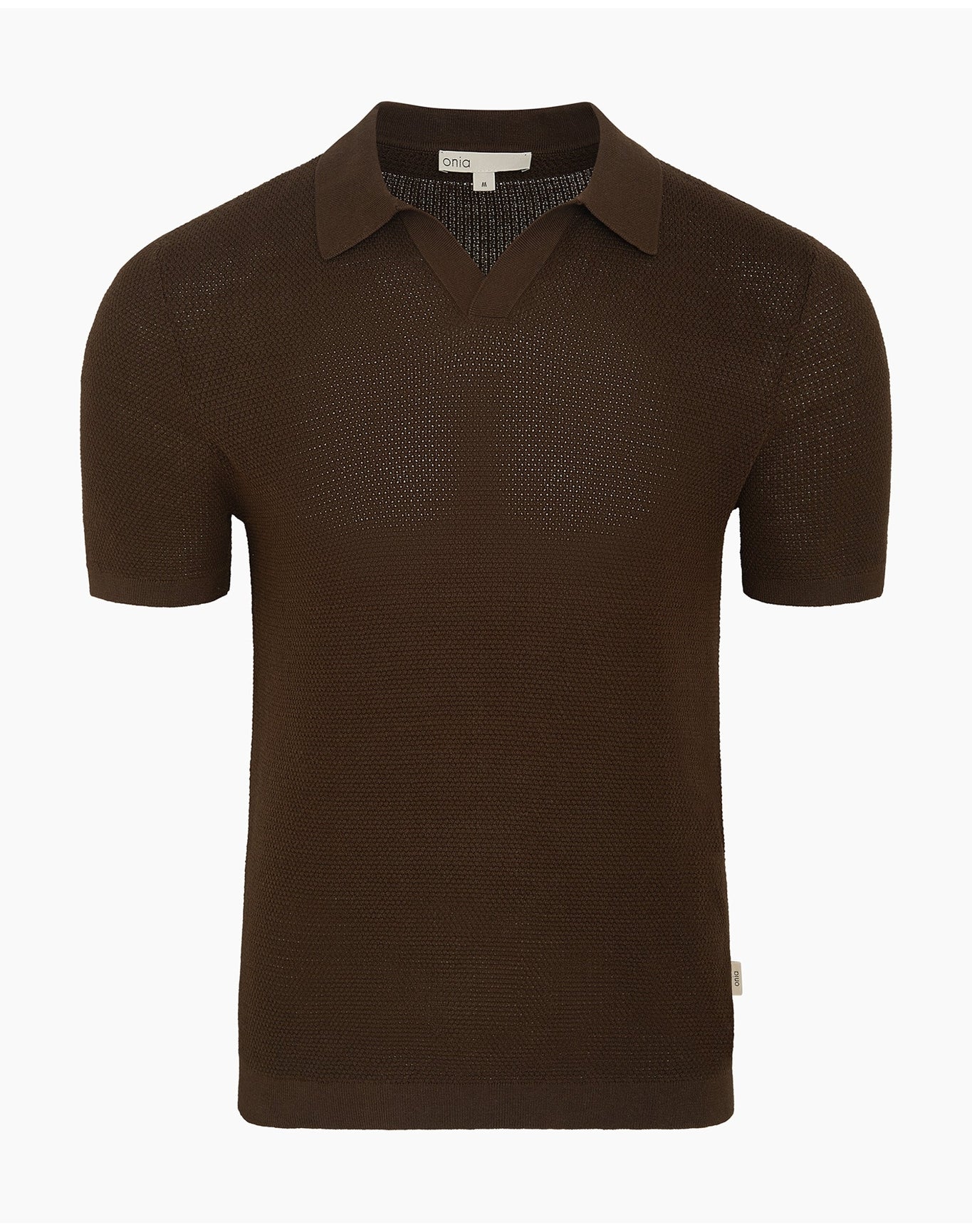 Men | Cotton Textured Johnny Collar Polo | Kona