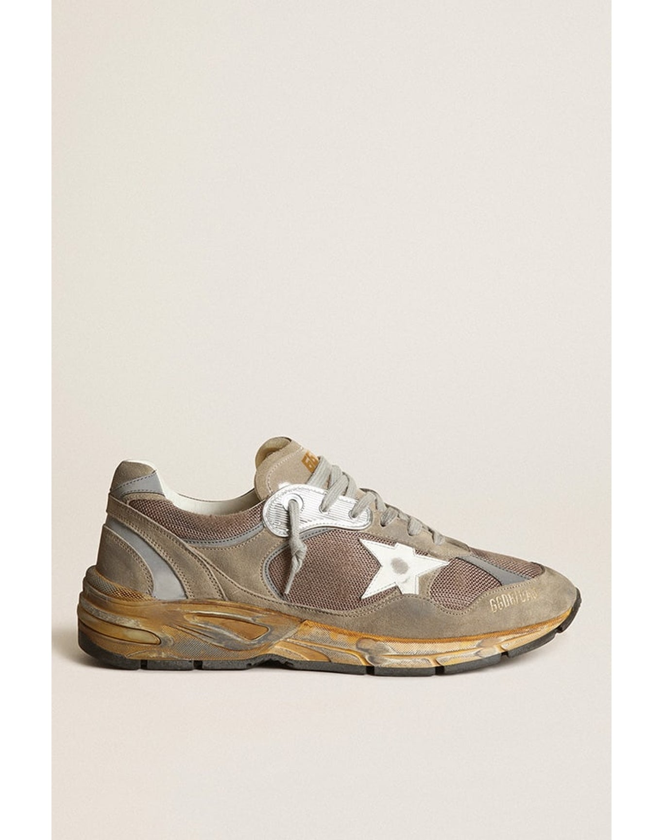 Men | Dad Star Dove Gray Mesh & Suede | Taupe x Silver x White (V1)