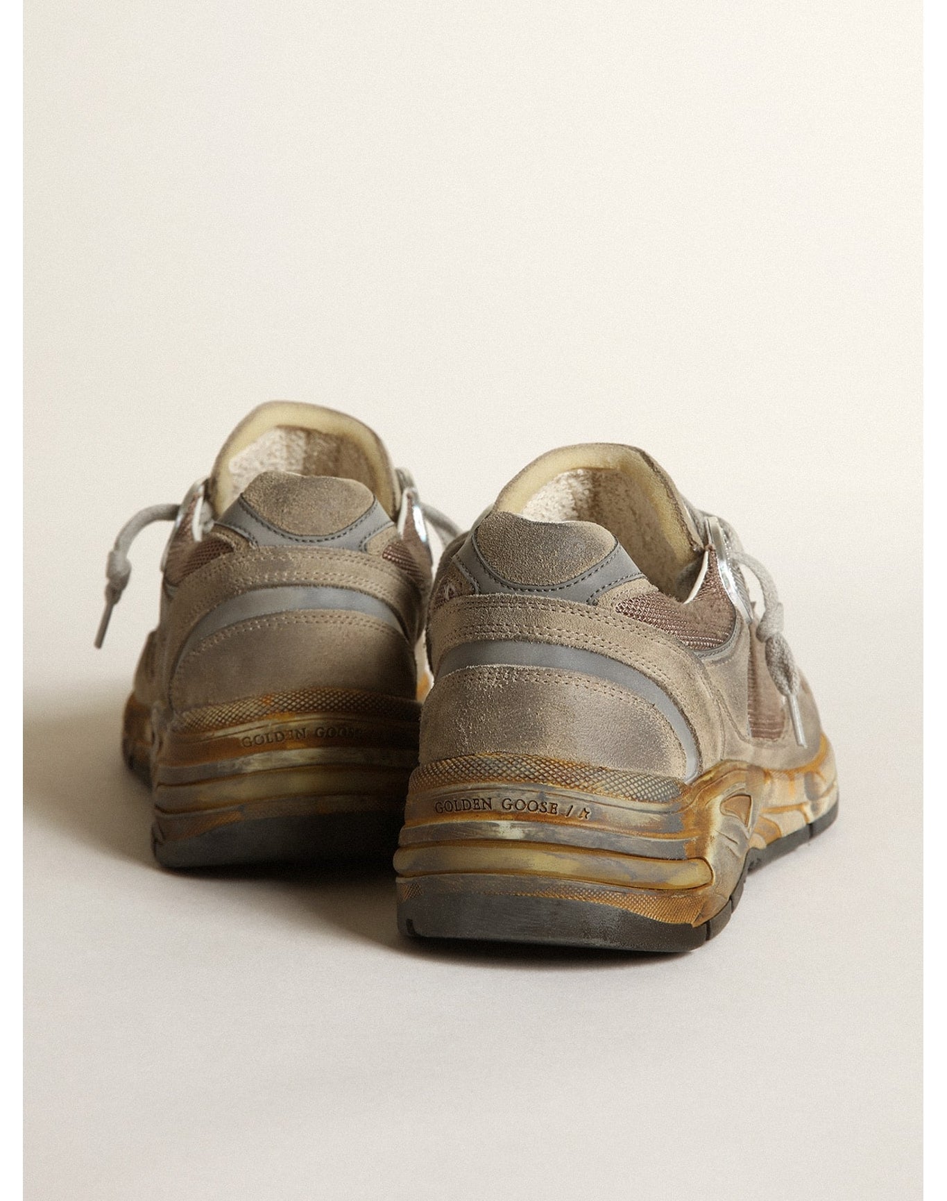 Men | Dad Star Dove Gray Mesh & Suede | Taupe x Silver x White (V1)