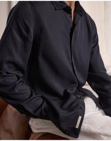 Men | Lyocell Long Sleeve Shirt | Midnight