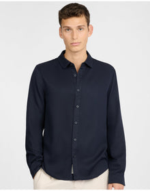 Men | Lyocell Long Sleeve Shirt | Midnight