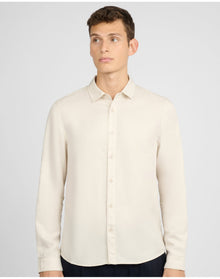 Men | Lyocell Long Sleeve Shirt | Stone