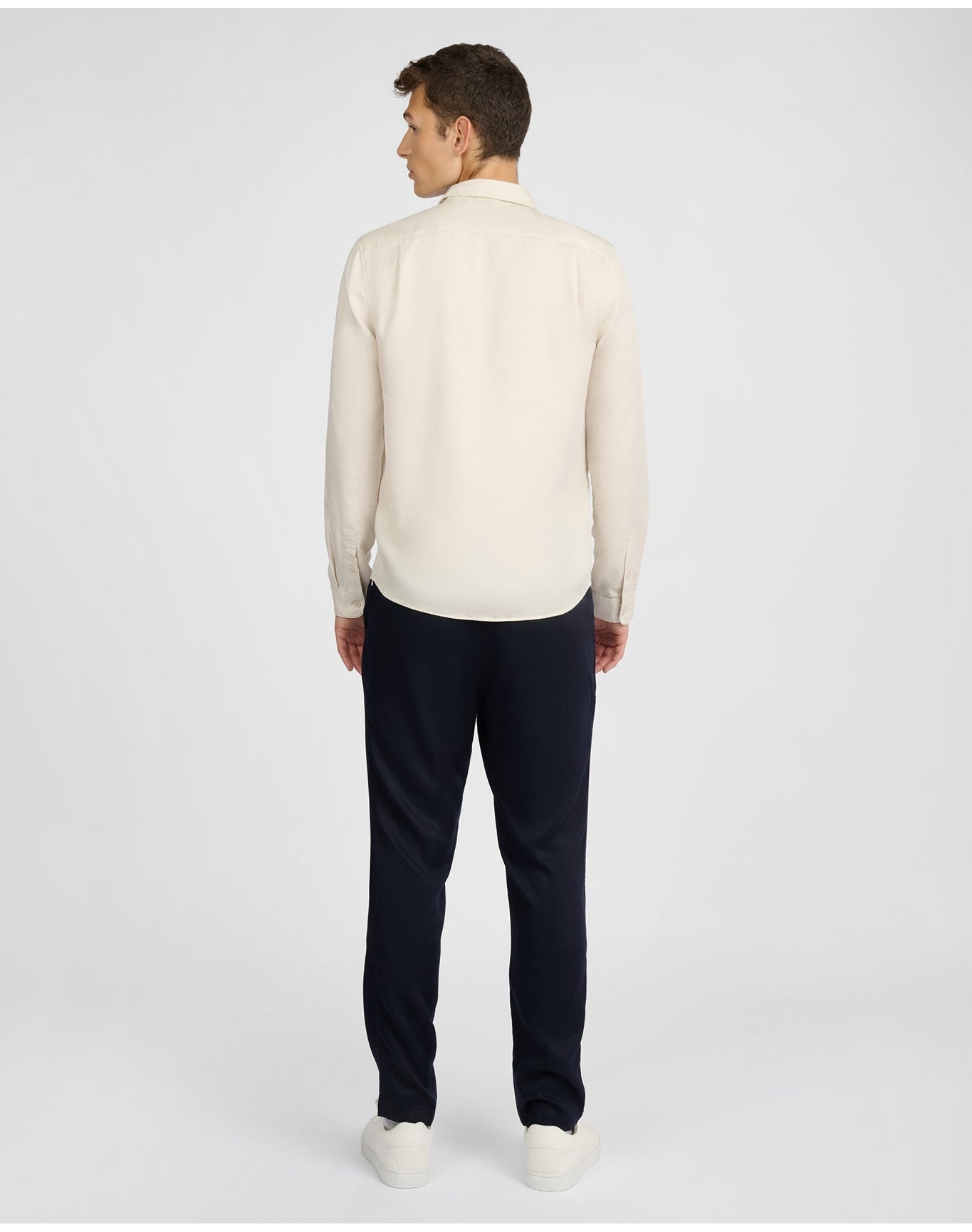 Men | Lyocell Long Sleeve Shirt | Stone