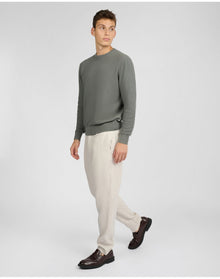 Men | Pique Crewneck Sweater | Agave