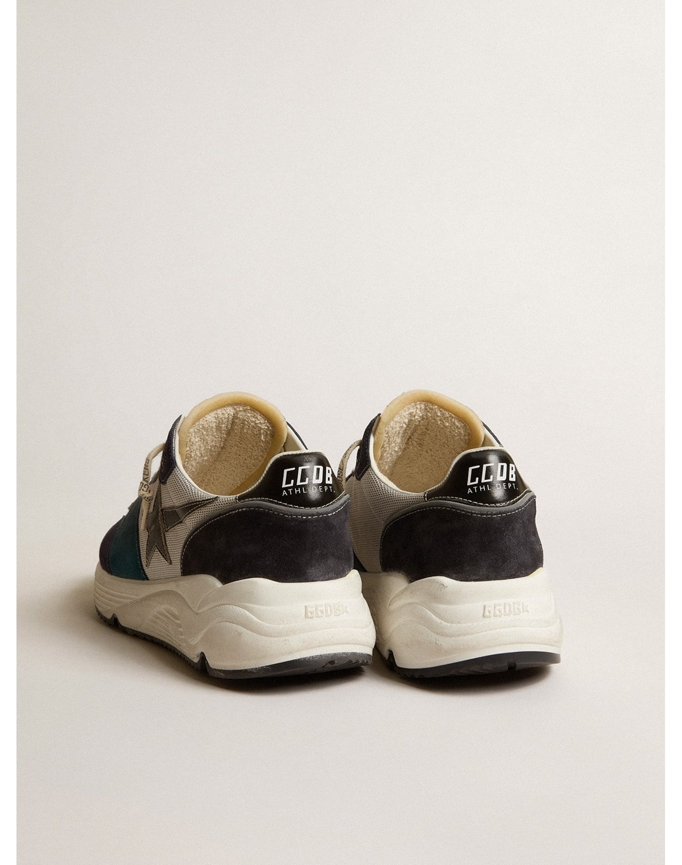 Men | Running Sole with Suede Inserts & Leather Star | White x Bluette x Storm Blue x Black (V1)