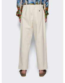 Meta Campania Collective | Men | Ed Unlined Heavy Cotton Drawstring Trousers | Natural White