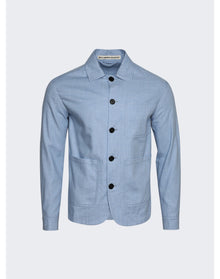 Meta Campania Collective | Men | Julian Self Lined Shirt Jacket | Chambray Blue