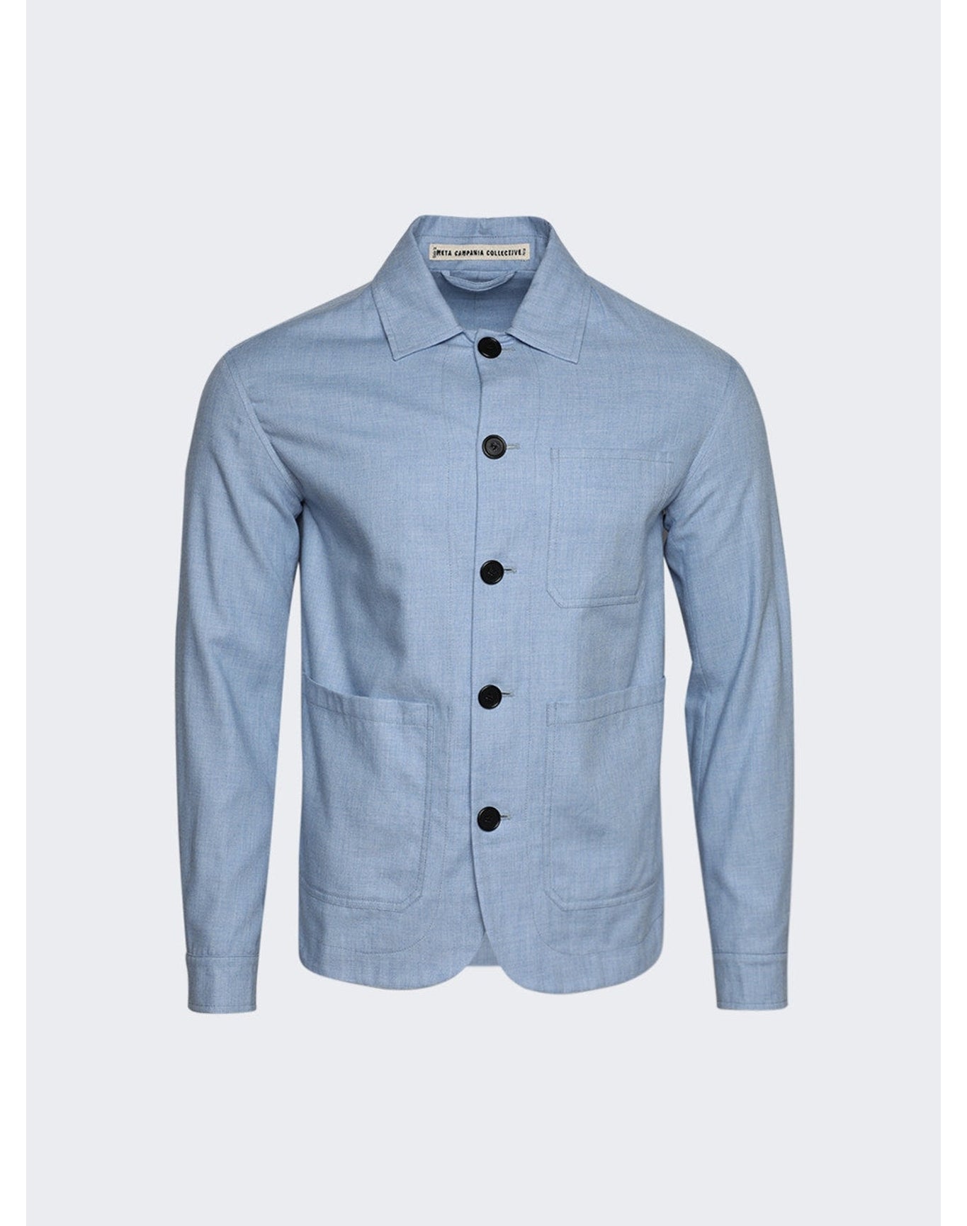 Meta Campania Collective | Men | Julian Self Lined Shirt Jacket | Chambray Blue