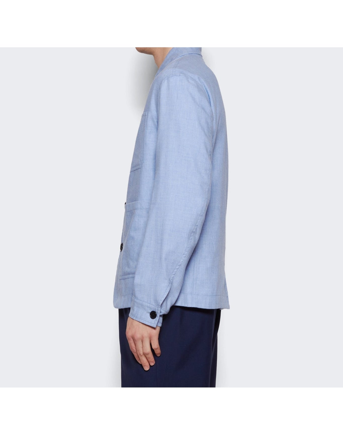 Meta Campania Collective | Men | Julian Self Lined Shirt Jacket | Chambray Blue