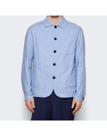 Meta Campania Collective | Men | Julian Self Lined Shirt Jacket | Chambray Blue