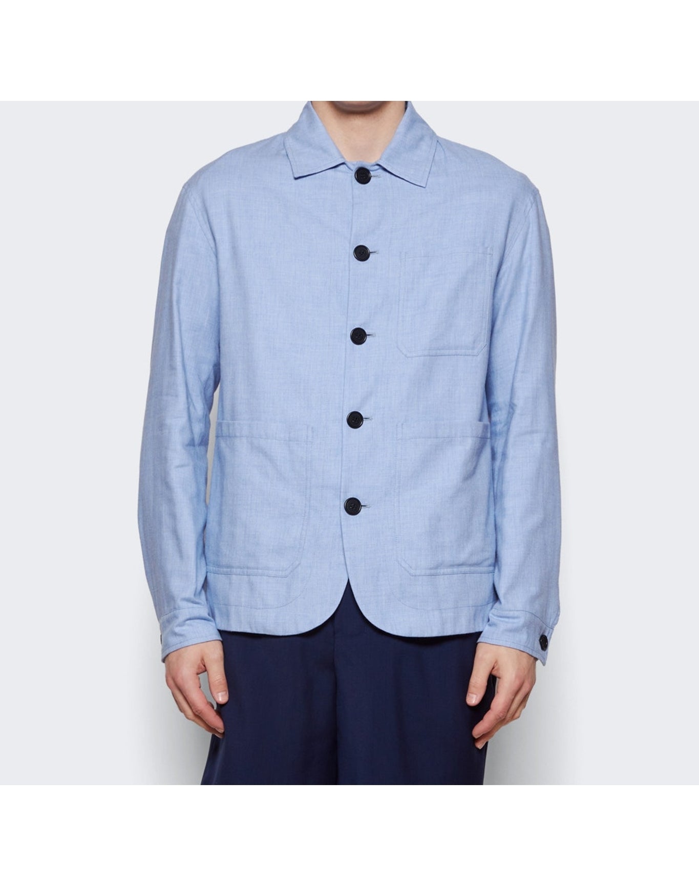 Meta Campania Collective | Men | Julian Self Lined Shirt Jacket | Chambray Blue