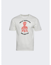 Meta Campania Collective | Men | Peter Octopus Print Jersey Cotton T-shirt | White