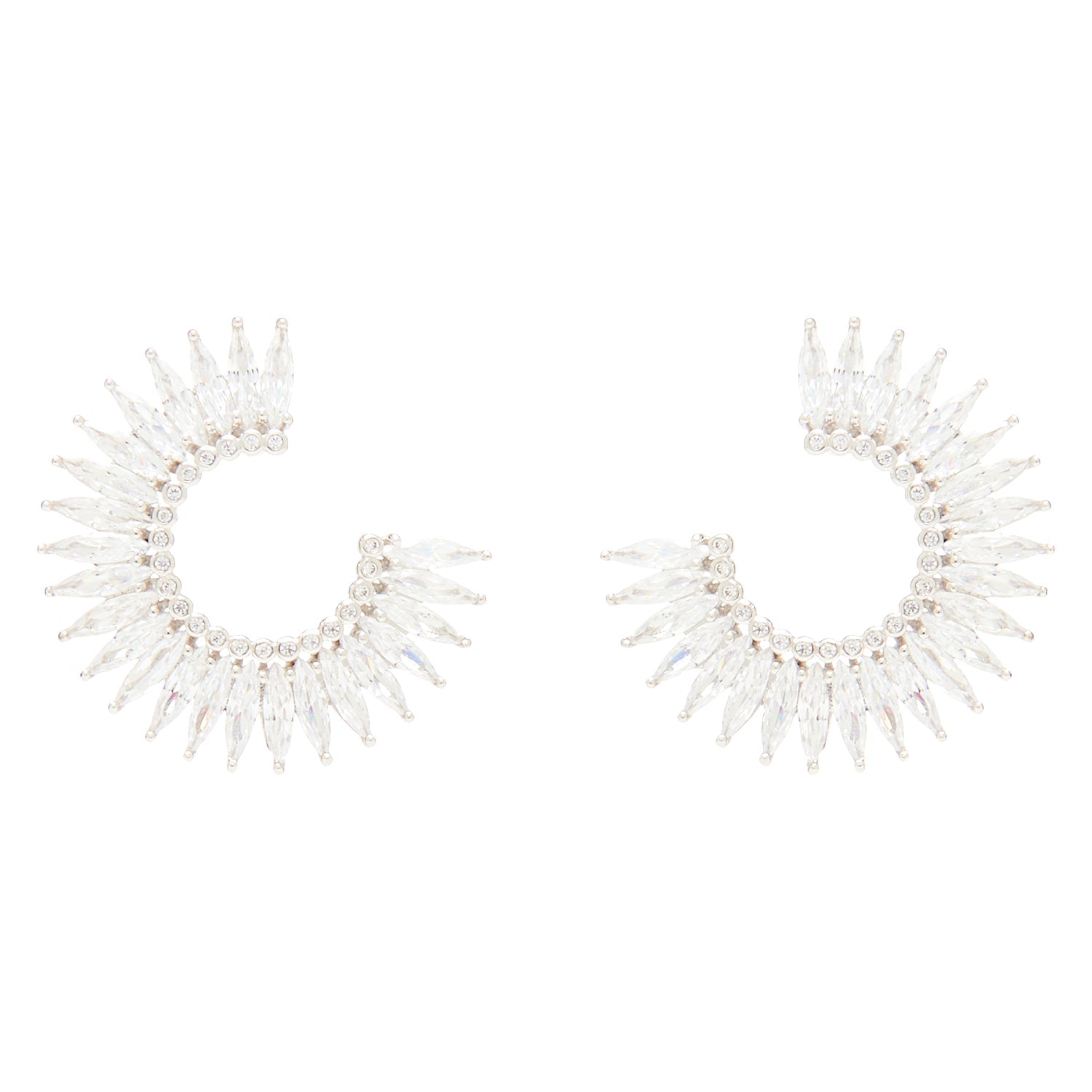 Mignonne Gavigan Crystal Madeline Hoop Earrings Clear