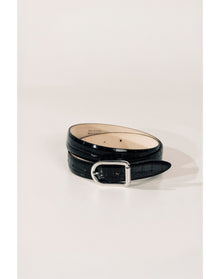 Mija Croco | Black Croco & Silver