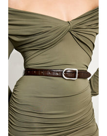 Mija Croco | Dark Chocolate Croco & Silver