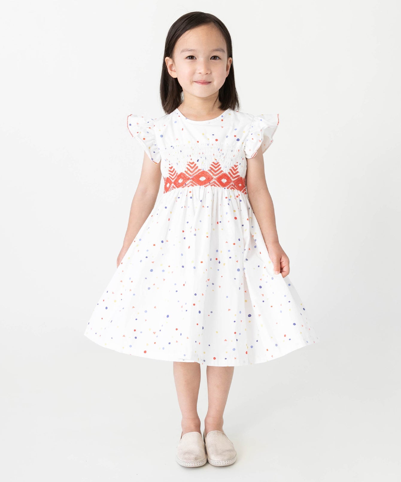 Girls | Betty Dress | White/Multi