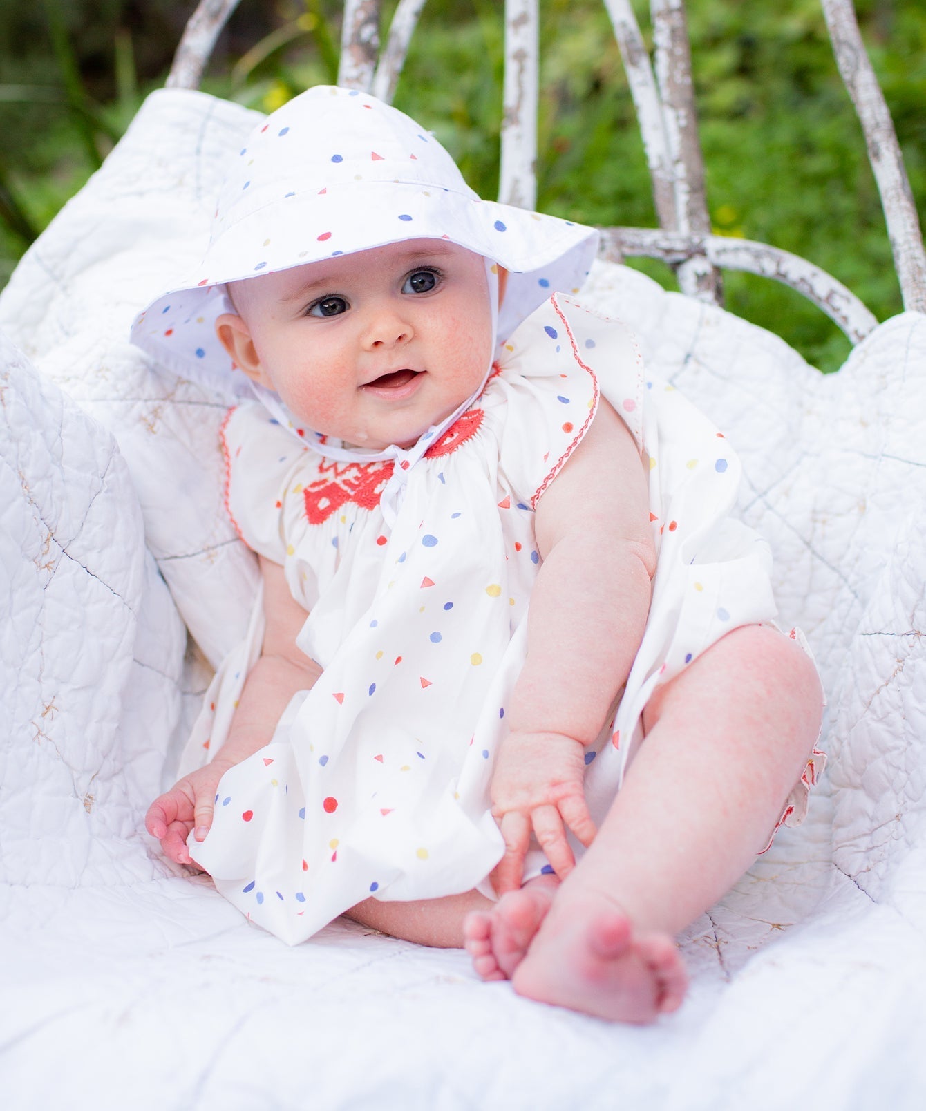 Girls | Betty Baby Dress | White/Multi