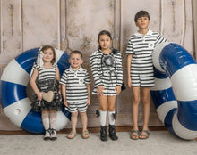 Monaco Black and White Striped Cardigan