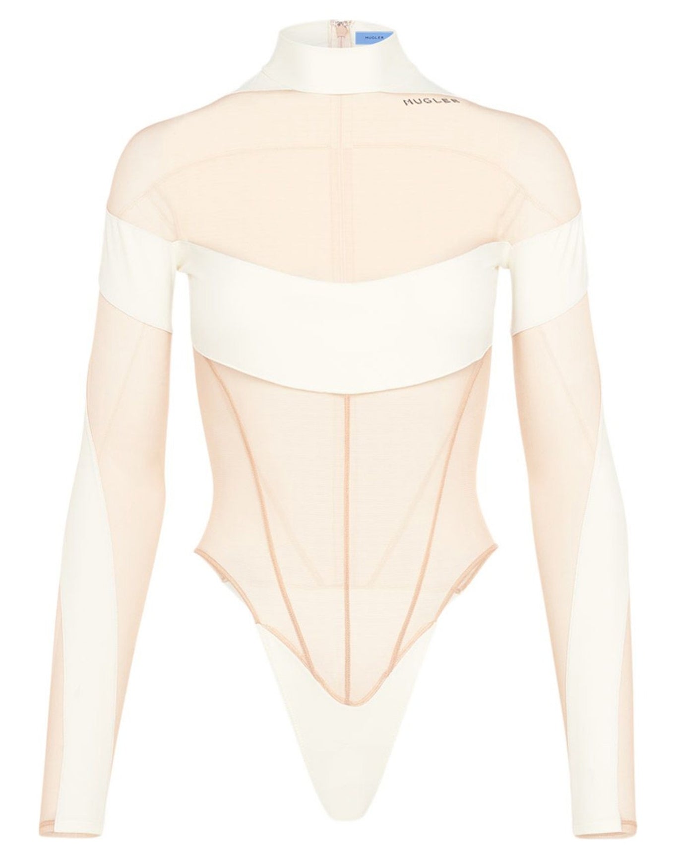 Mugler | Women | Barely There Panel Bodysuit | Beige
