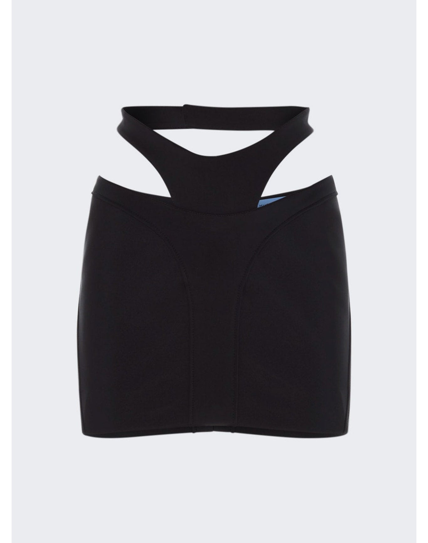 Mugler | Women | Bi-material Mini Skirt | Black