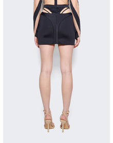 Mugler | Women | Bi-material Mini Skirt | Black