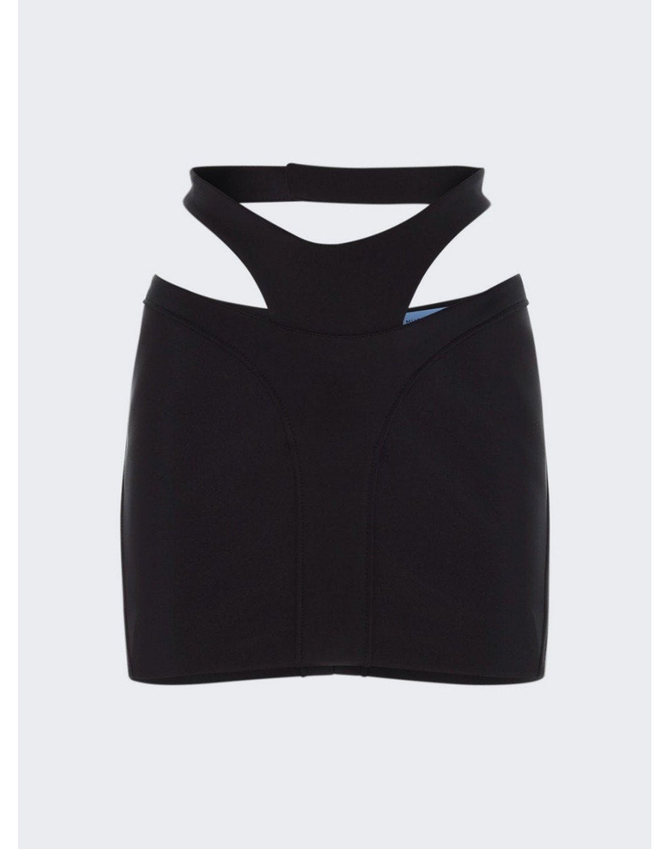 Mugler | Women | Bi-material Mini Skirt | Black