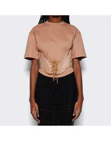Mugler | Women | Corset Top | Tan