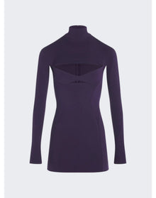 Mugler | Women | Cut Out Mini Dress | Dark Violet