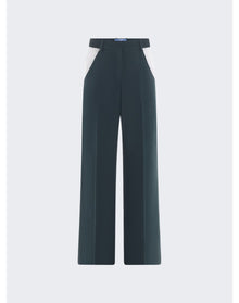 Mugler | Women | Cut Out Trousers | Dark Green
