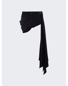 Mugler | Women | Draped Spiral Denim Shorts | Black