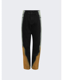 Mugler | Women | Gradient- Effect Flared Jeans | Black x Orange Pistachio