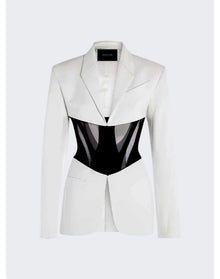 Mugler | Women | Iconic Corseted Jacket | Snow x Black