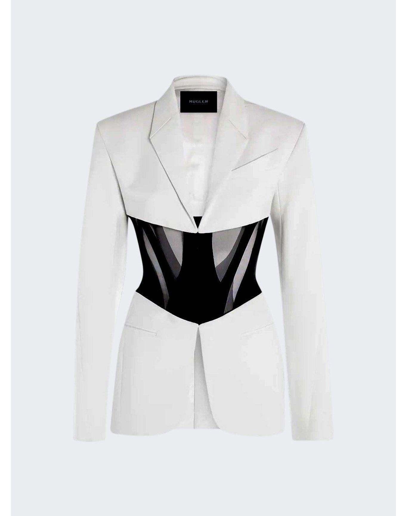 Mugler | Women | Iconic Corseted Jacket | Snow x Black