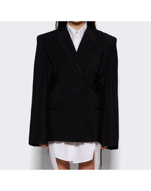 Mugler | Women | Lace Up Jacket | Black