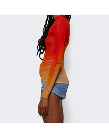 Mugler | Women | Long-sleeve Gradient Top | Multicolor