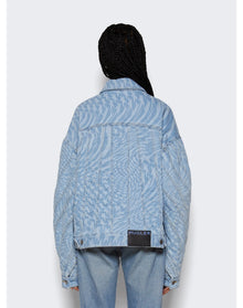 Mugler | Women | Oversized Denim Jacket | Laser Printed