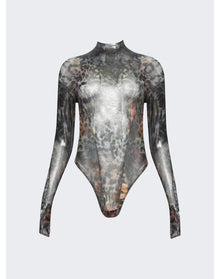 Mugler | Women | Printed Bodysuit | Octopus x Silver